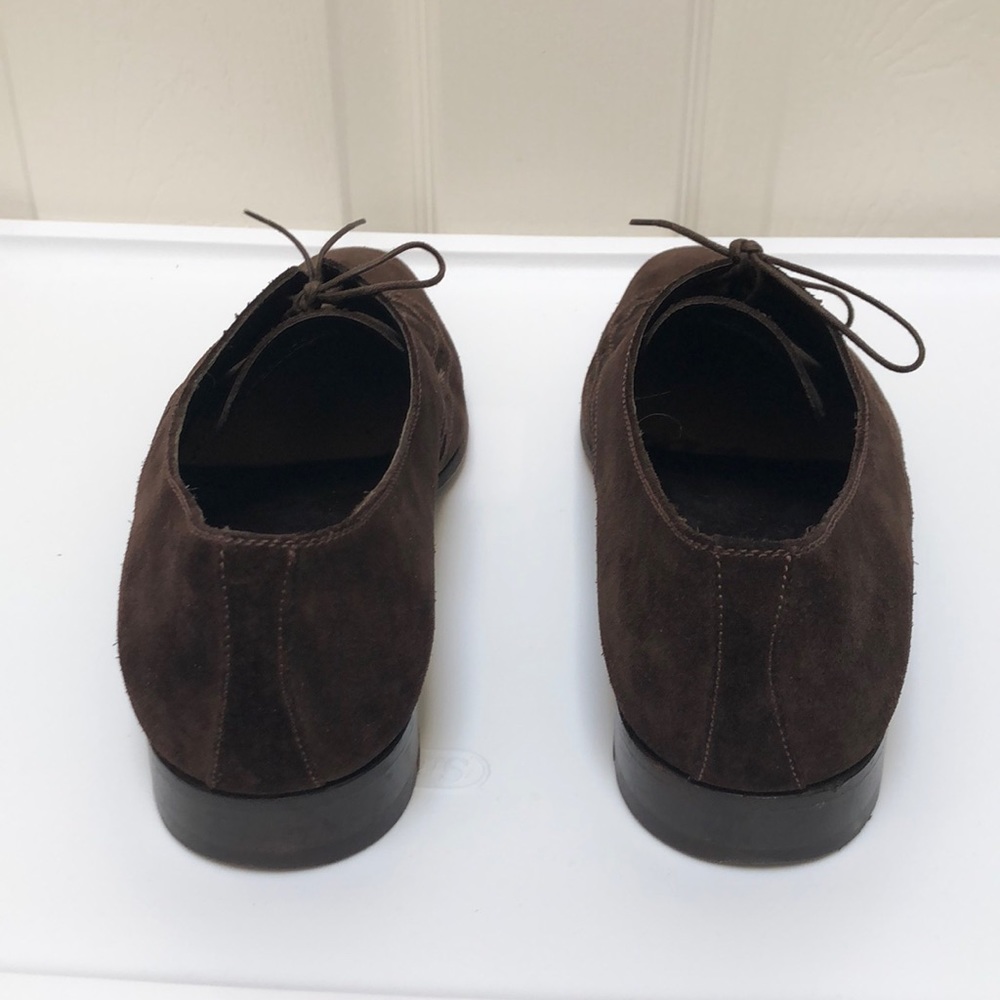 A. Testoni Basic Brown Suede Oxford Wingtip - image 4